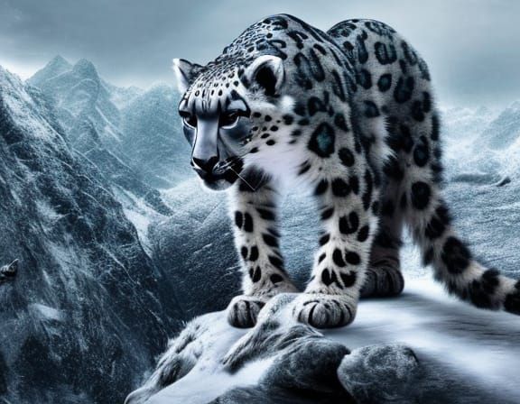 Snow leopard hunting  by @Dayo 