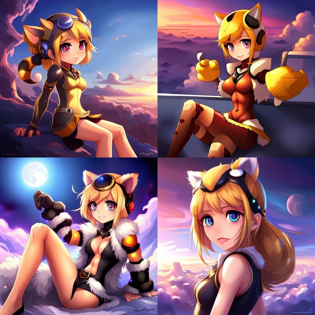 cute furry anime robot king cheetah girl 5