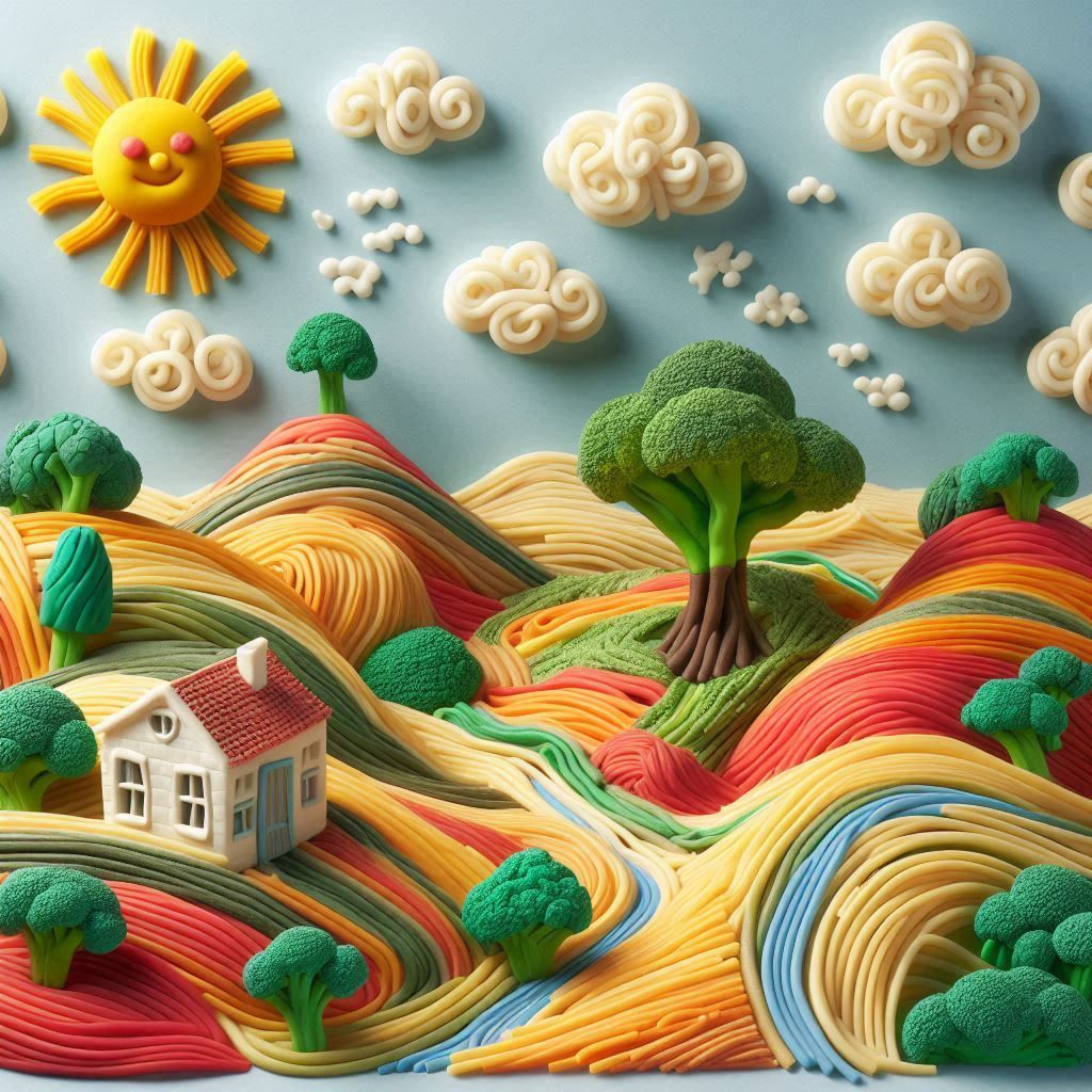 Plasticine landscape