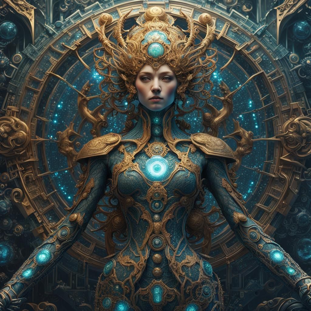 futuristic goddess