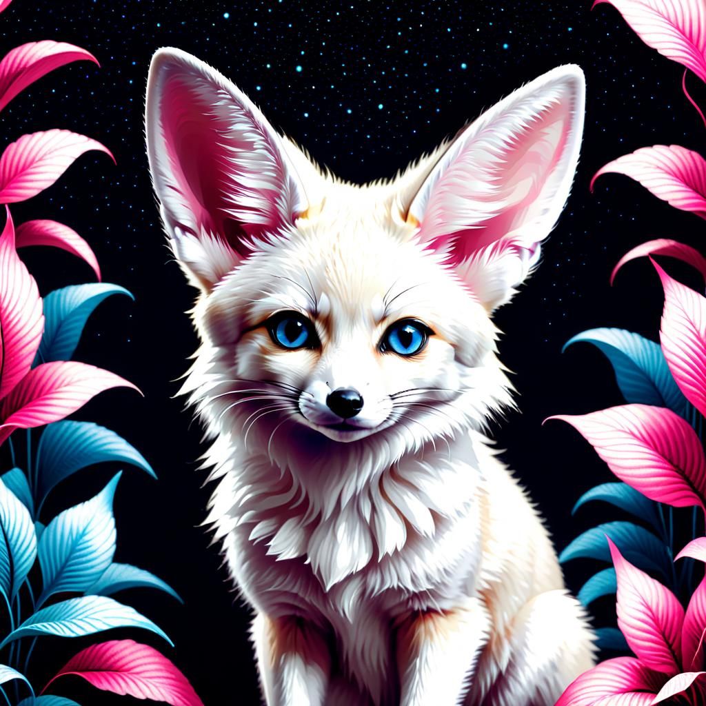 Fennec Fox - White - AI Generated Artwork - NightCafe Creator