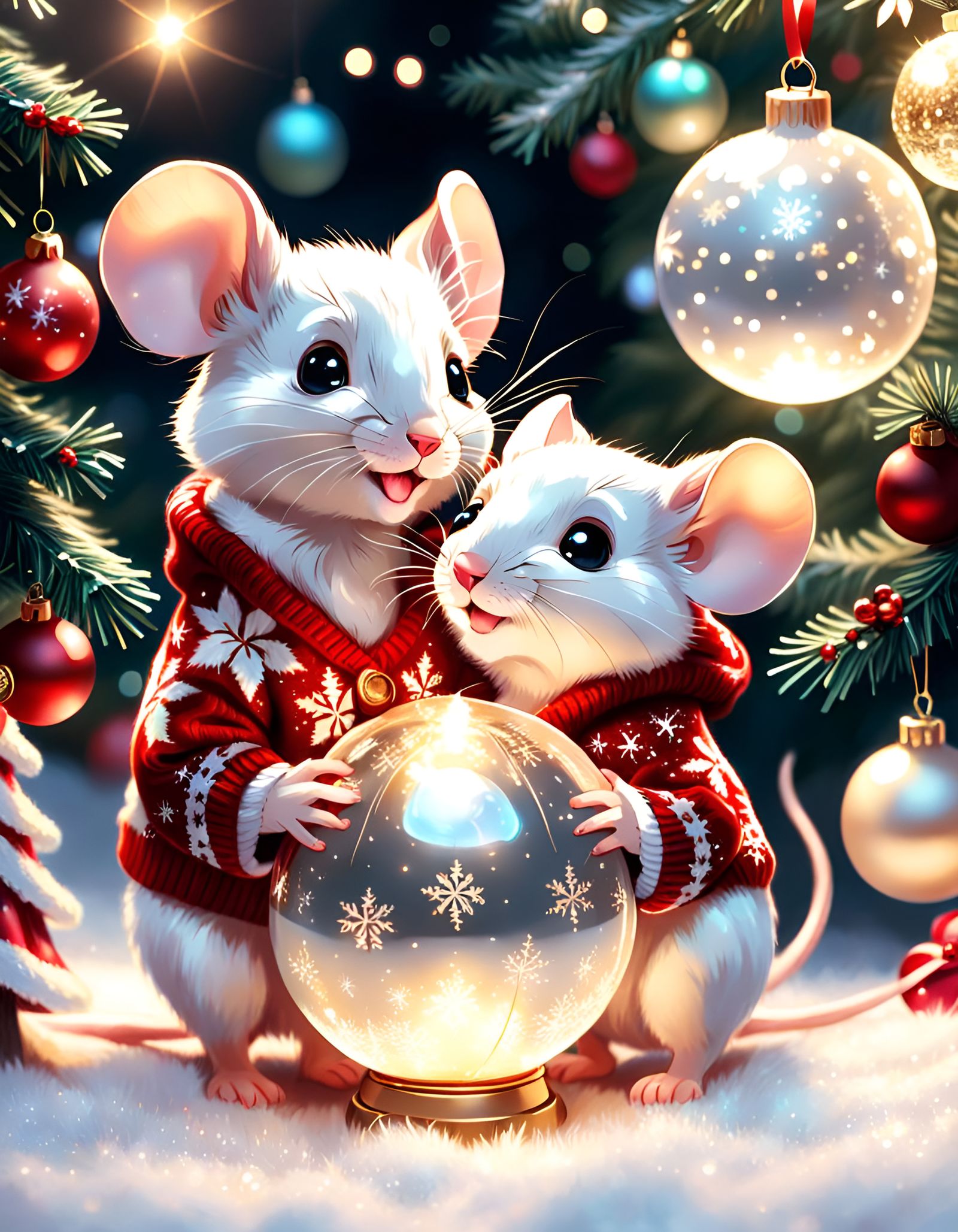 Xmas mice  by @9no