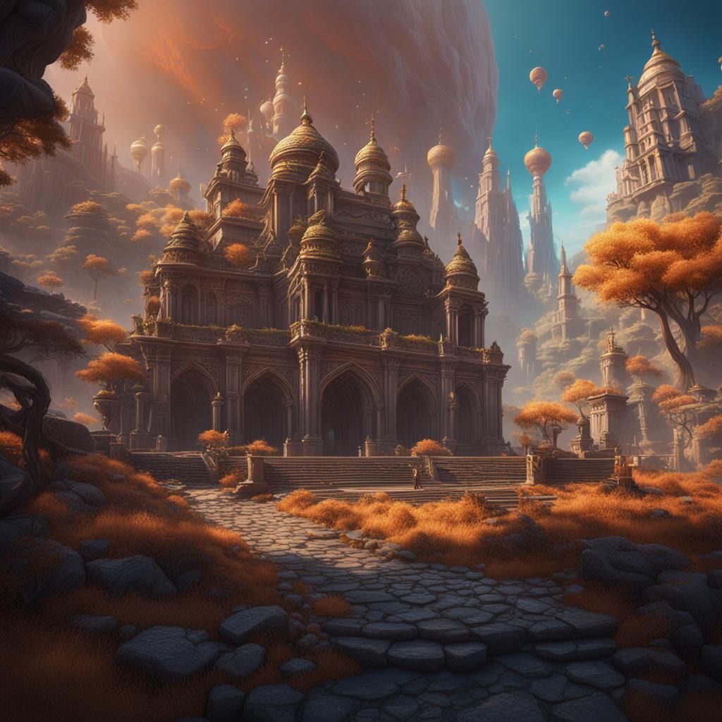 Fantastical Matte Painting in Deep Color