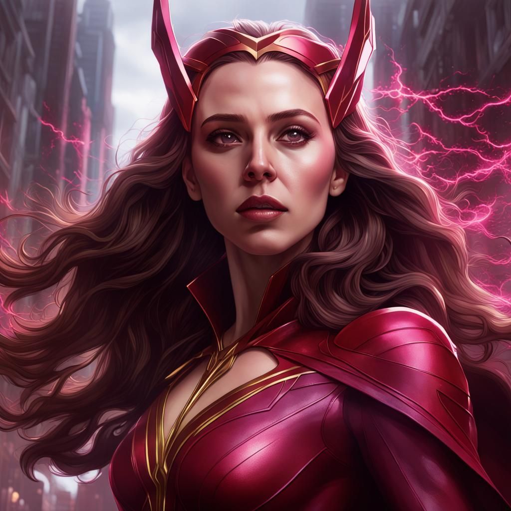 scarlet witch // wanda maximoff - AI Generated Artwork - NightCafe Creator