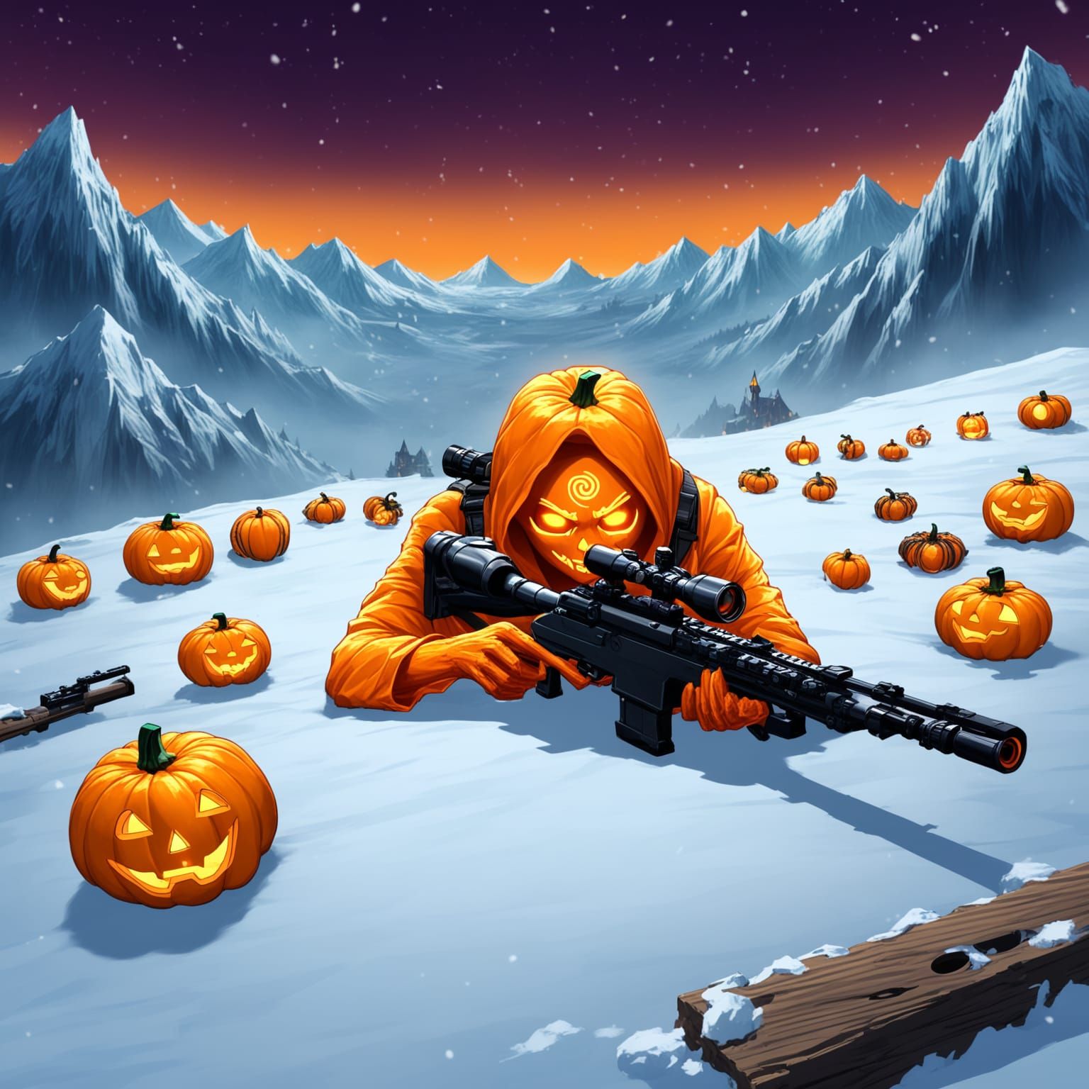 Hidden in the pumpkin patch