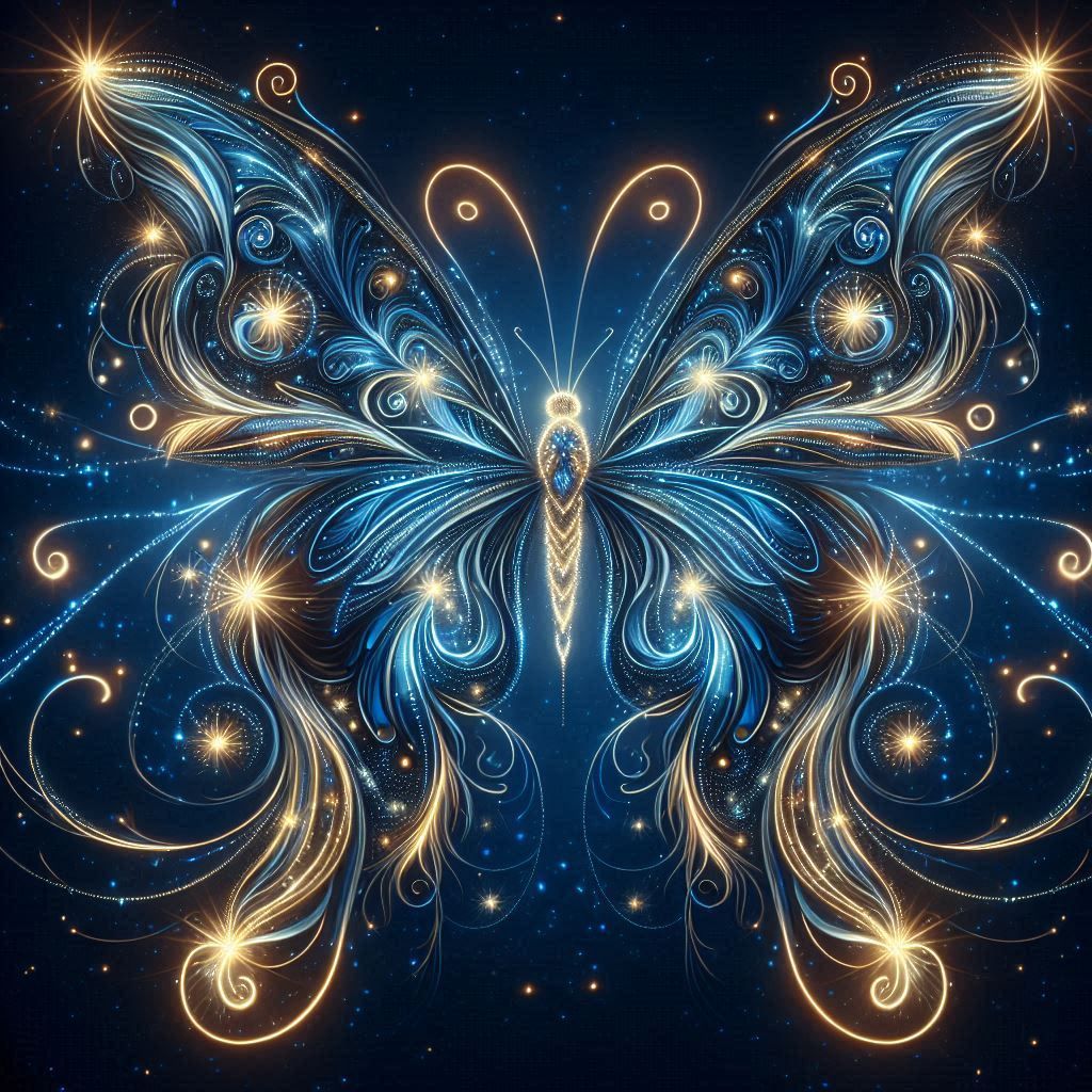 Gorgeours Butterfly, Lights and Star 3