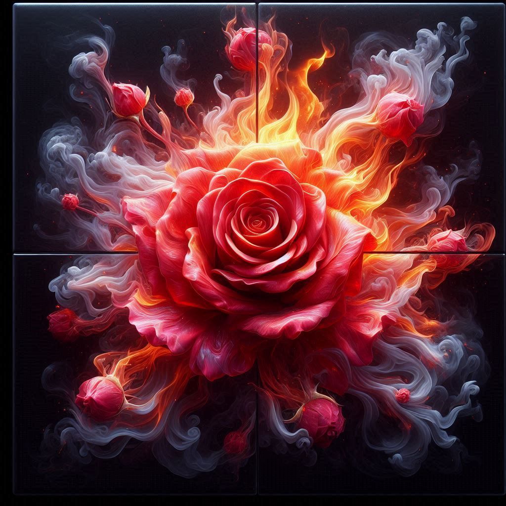 Burning rose