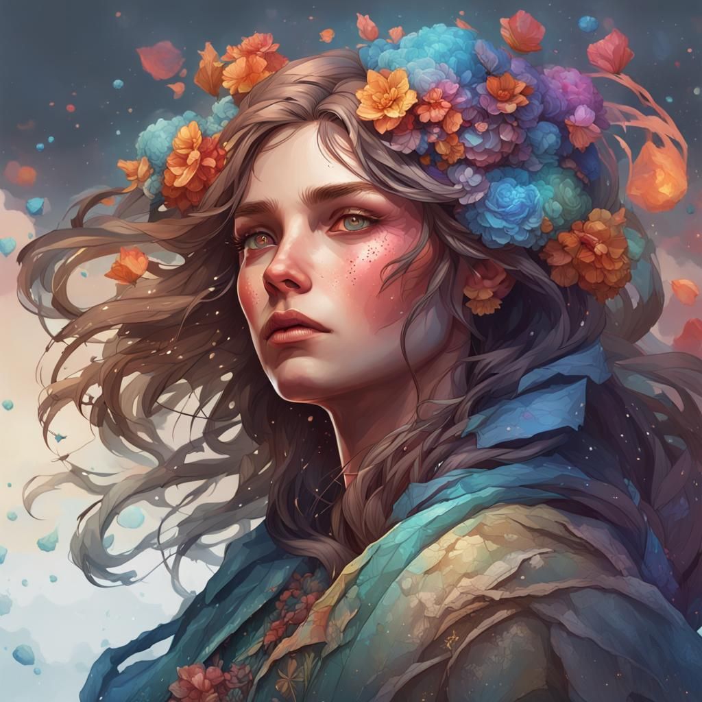 Flower Queen - AI Generated Artwork - NightCafe Creator