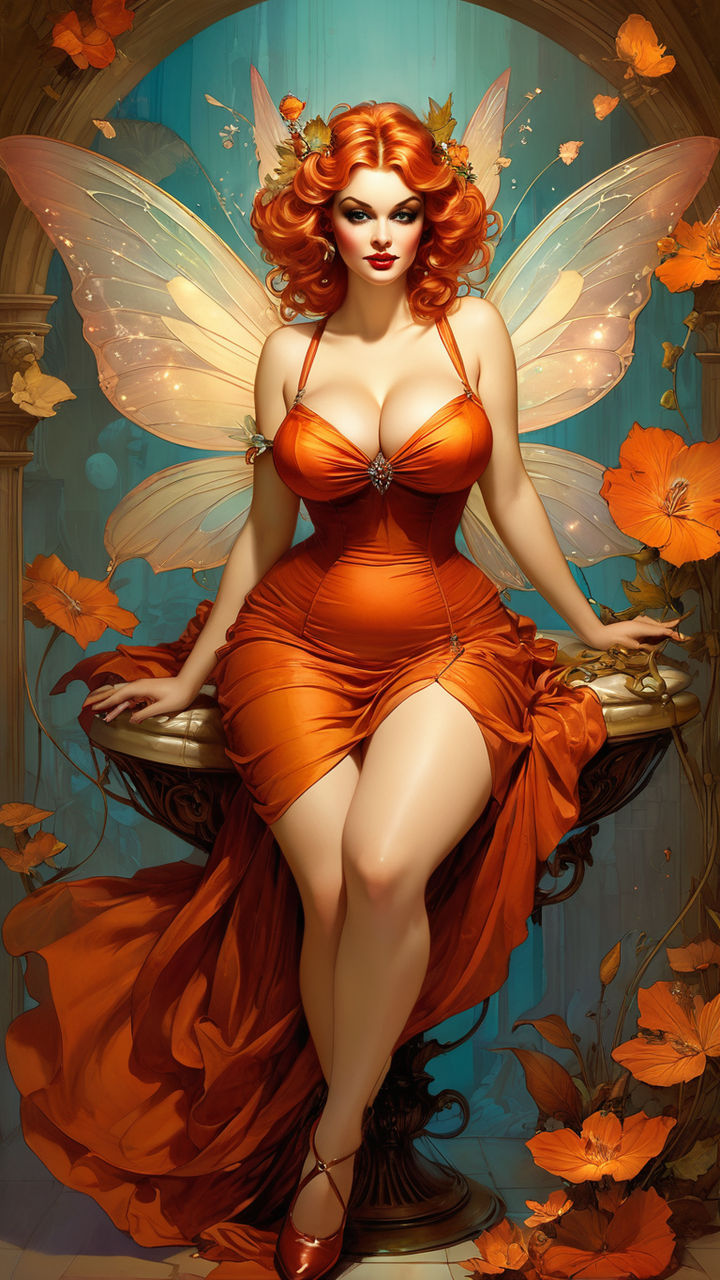 Vintage Fantasy Pin Up - Spaceman Edition