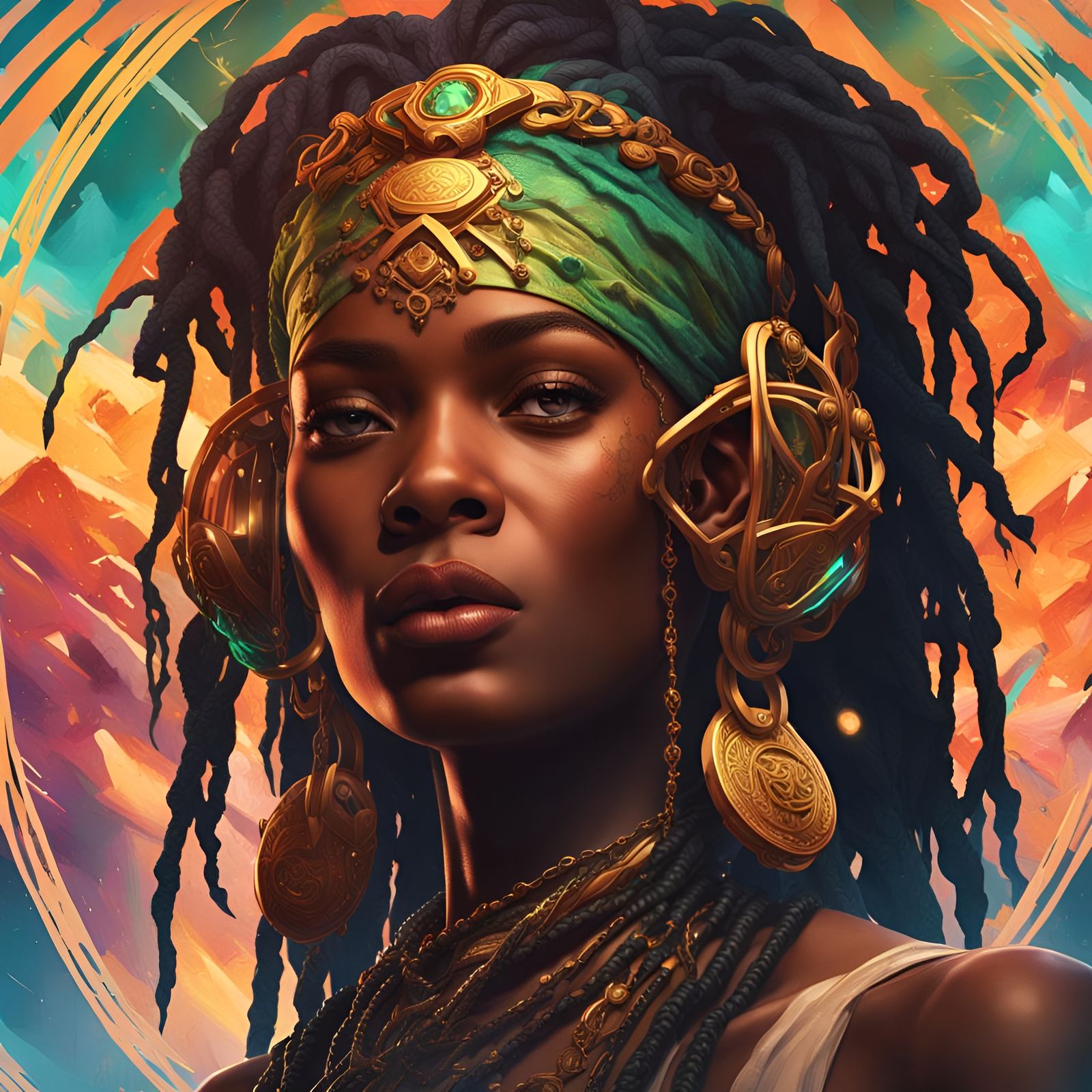 Babylon Chains is an album cover for AI reggae music by CySt...