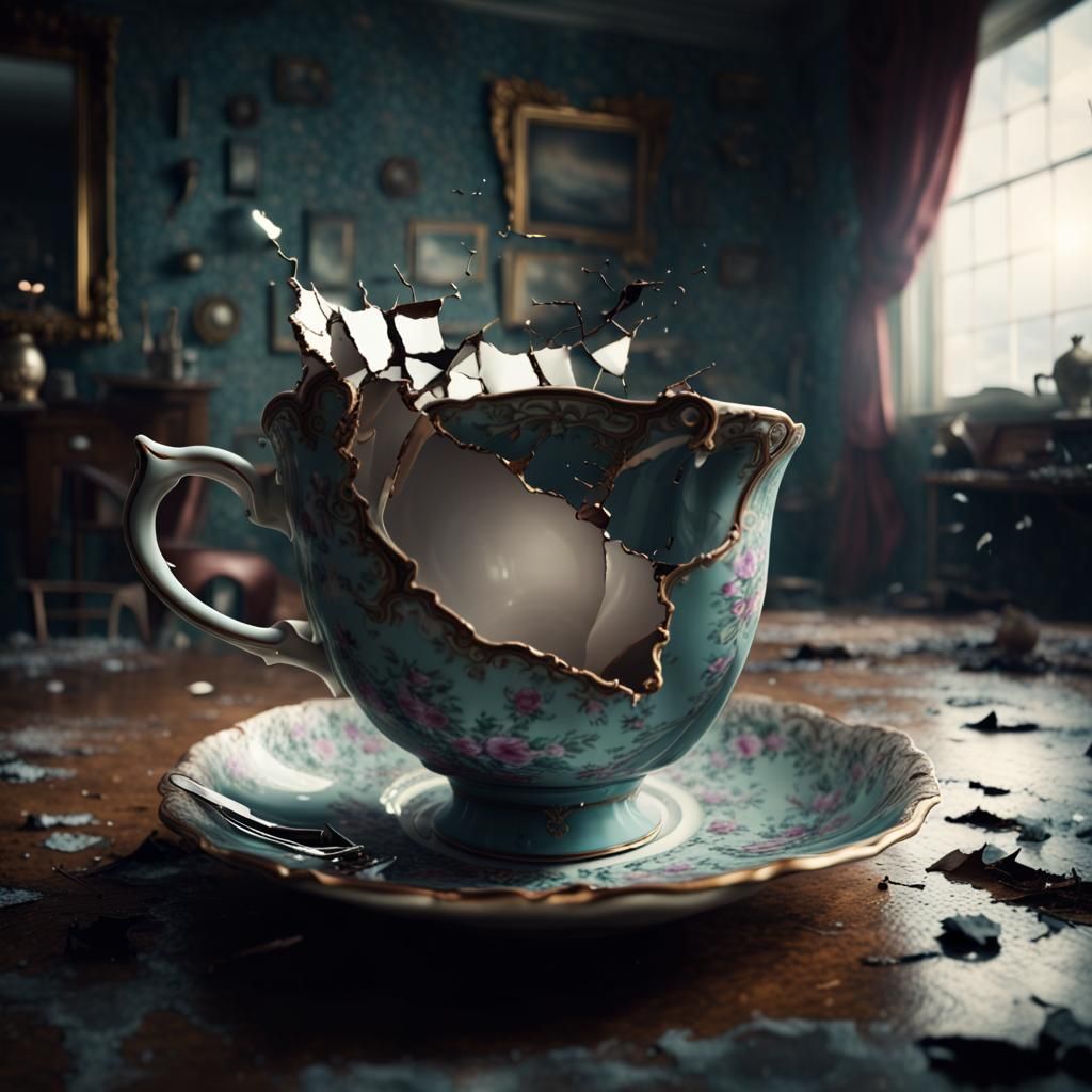 A broken teacup