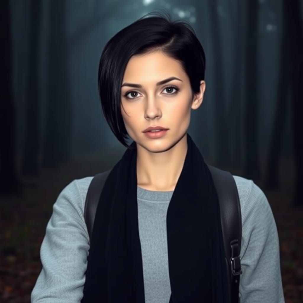 In the dark foggy forest