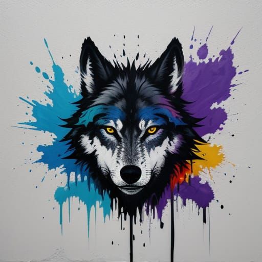 Vibrant Graffiti Cat in Ultra Detailed Style