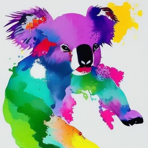 Cute splash koala  by @Stephen CKY