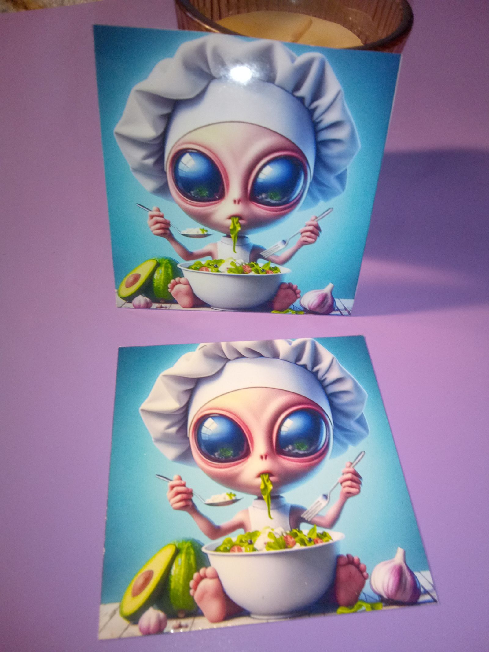 GLOSSY ALIEN CHEF MAGNET