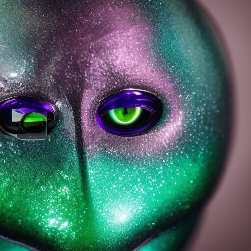 iridescent eyes yo-yo geode rubies emeralds amethyst
