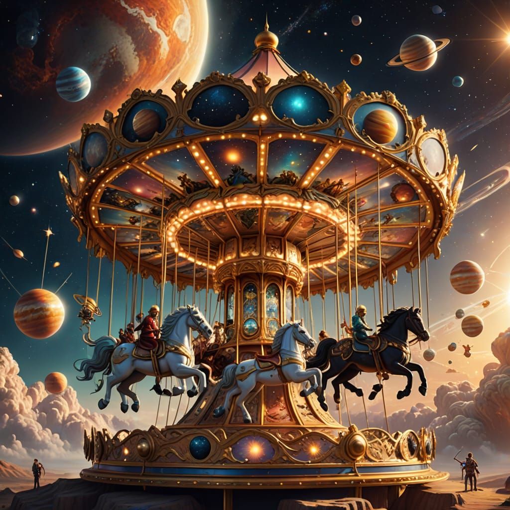 Carousel between the planets  by @undefined