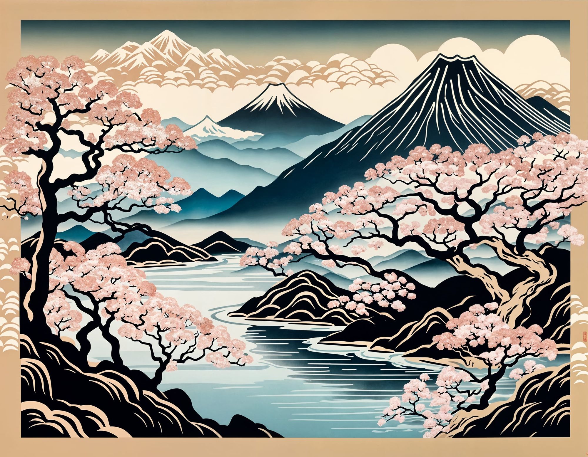 Ukiyo-E Landscape II