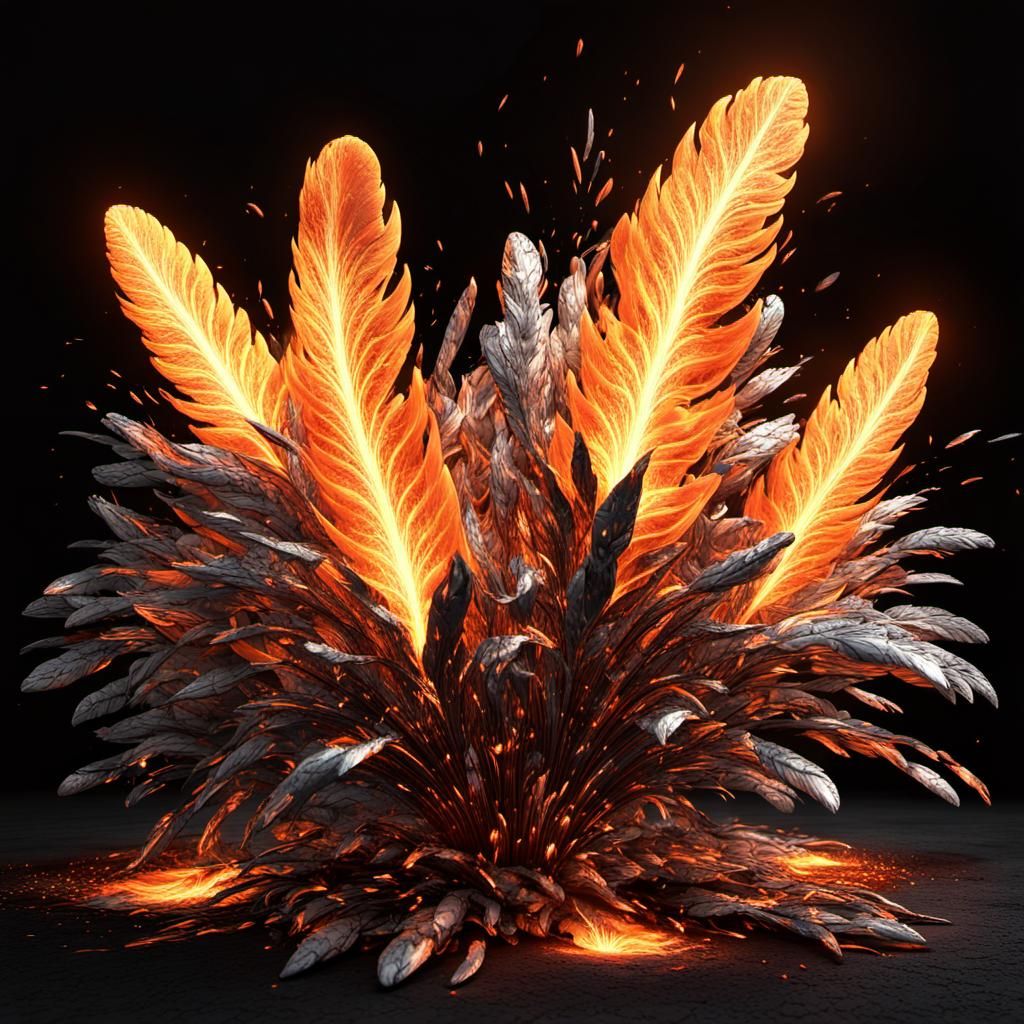 Molten Fire Feathers Flowers 