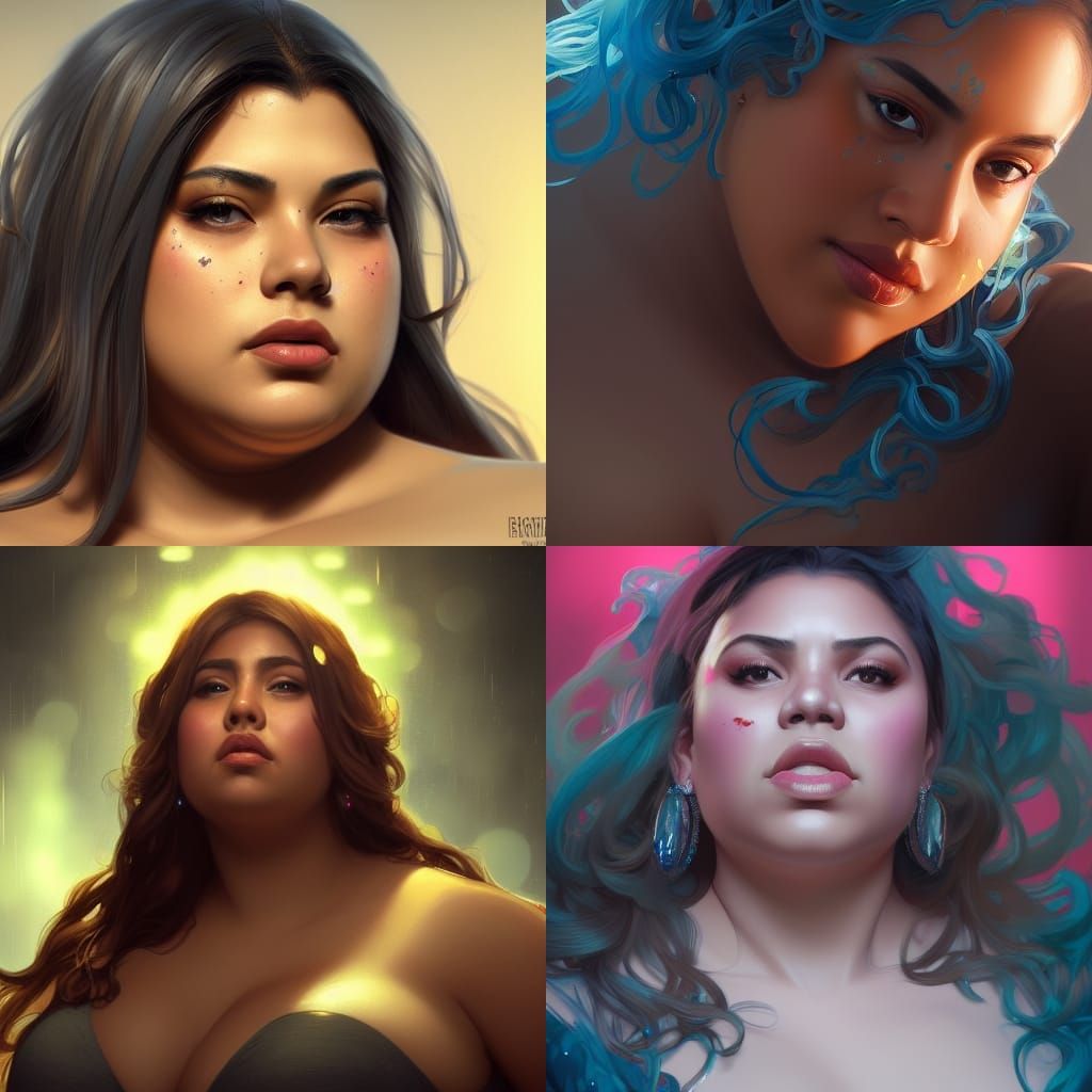 Hispanic BBW - AI Generated Artwork - NightCafe Creator