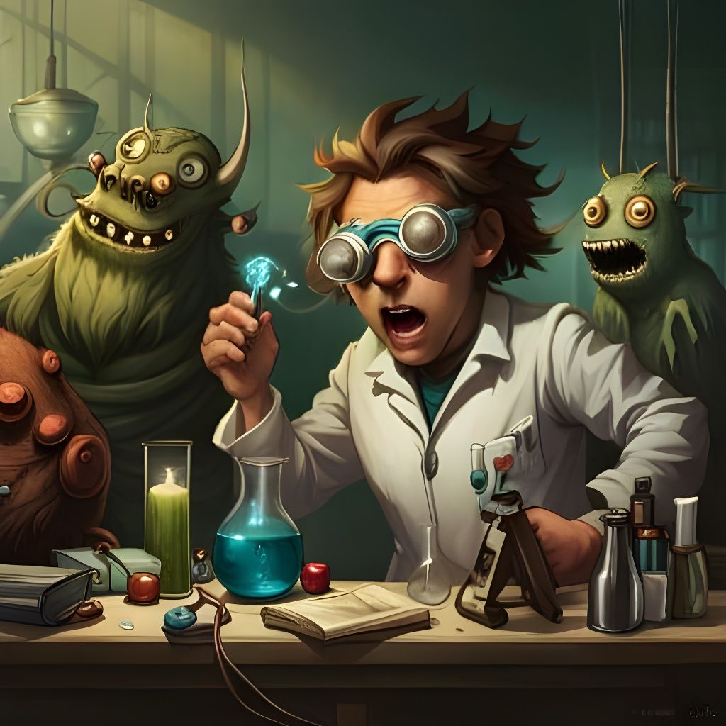 Mad scientist   by @Cilia