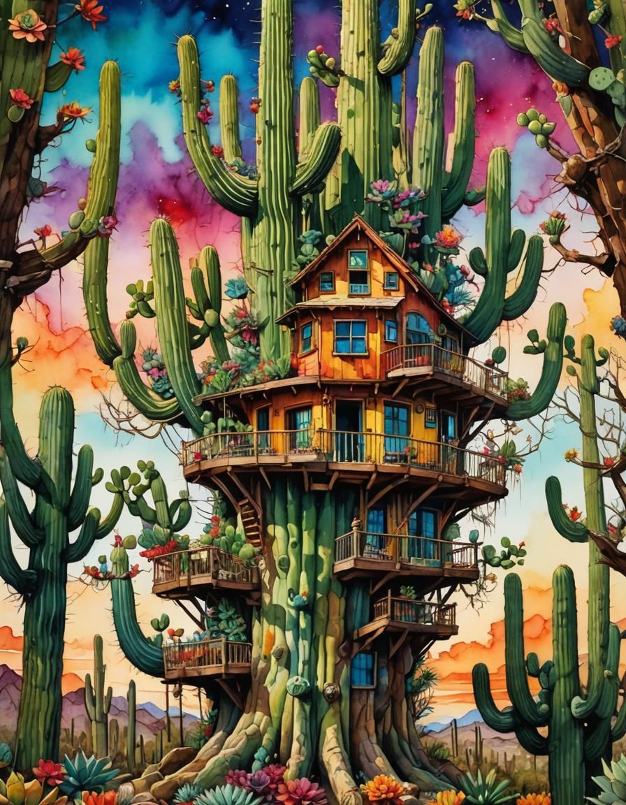 Ideal treehouse to avoid being bothered by intruders   by @Anna