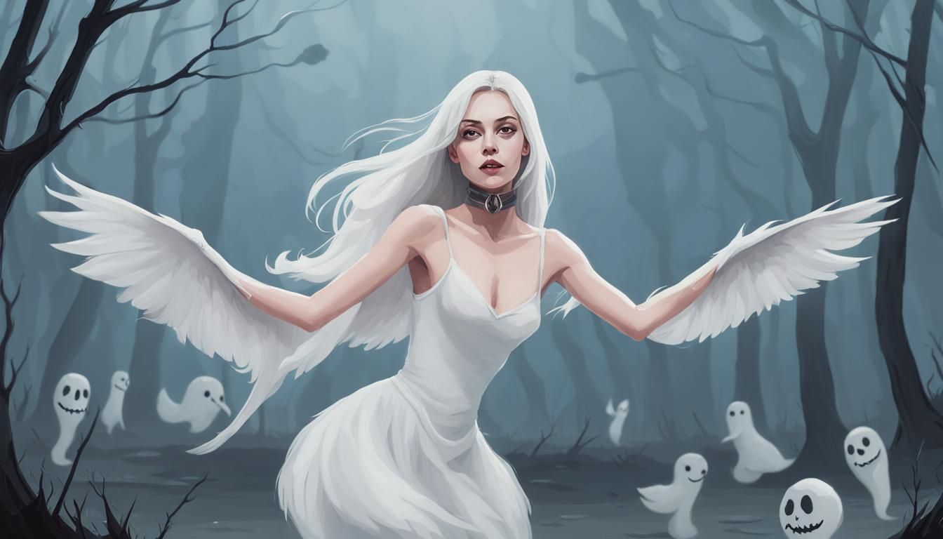 Surreal Swan Song with Ghostly Apparition