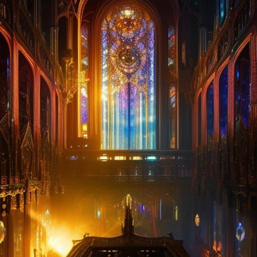 Victorian Crystal Shop in Arkham, Ink Drawing