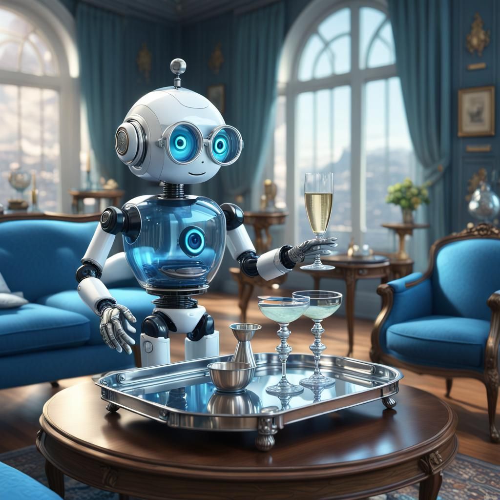Robot Butler - AI Generated Artwork - NightCafe Creator