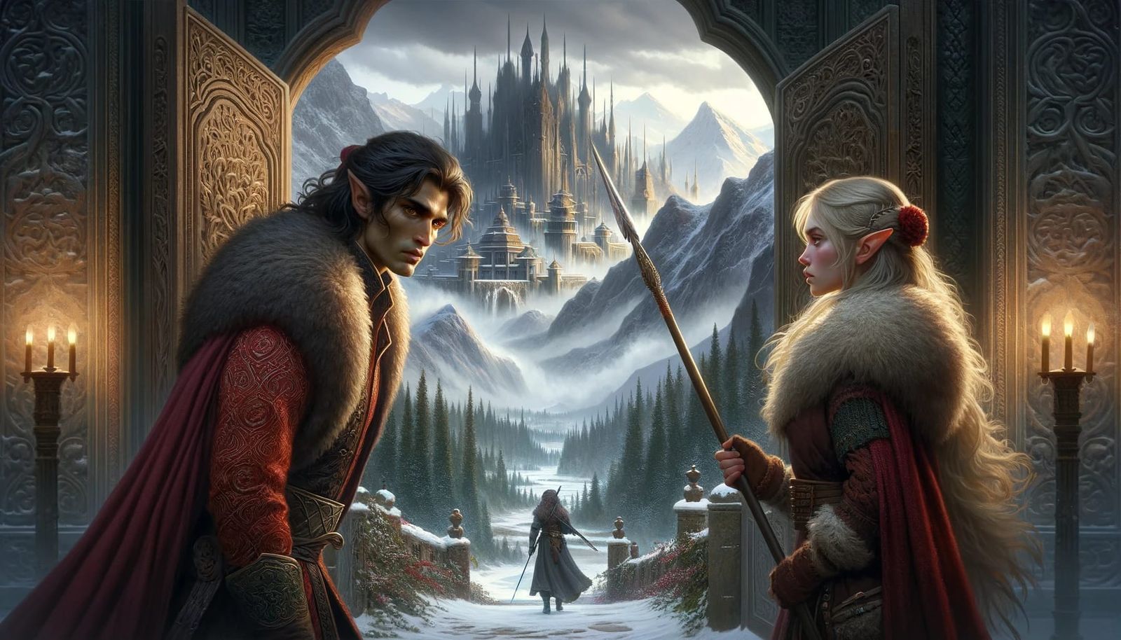 Aelindor and Lythrana - Protectors of Winter's Gate