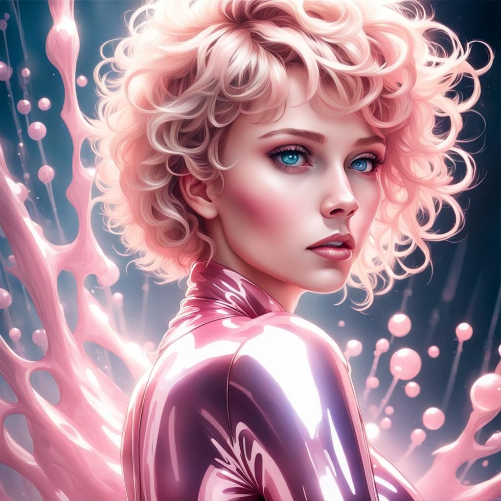 pink latex AI Generated Artwork NightCafe Creator