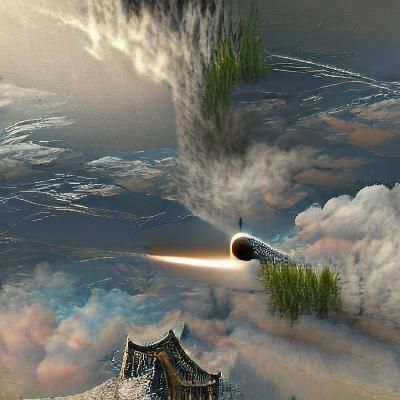 blasting off