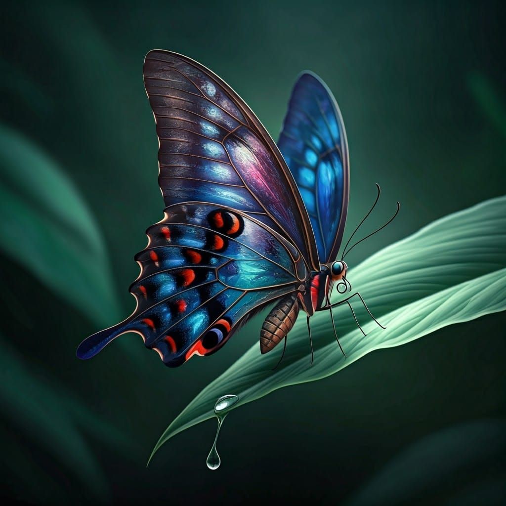 Ethereal Butterfly in Enchanted Fairy Tale Style
