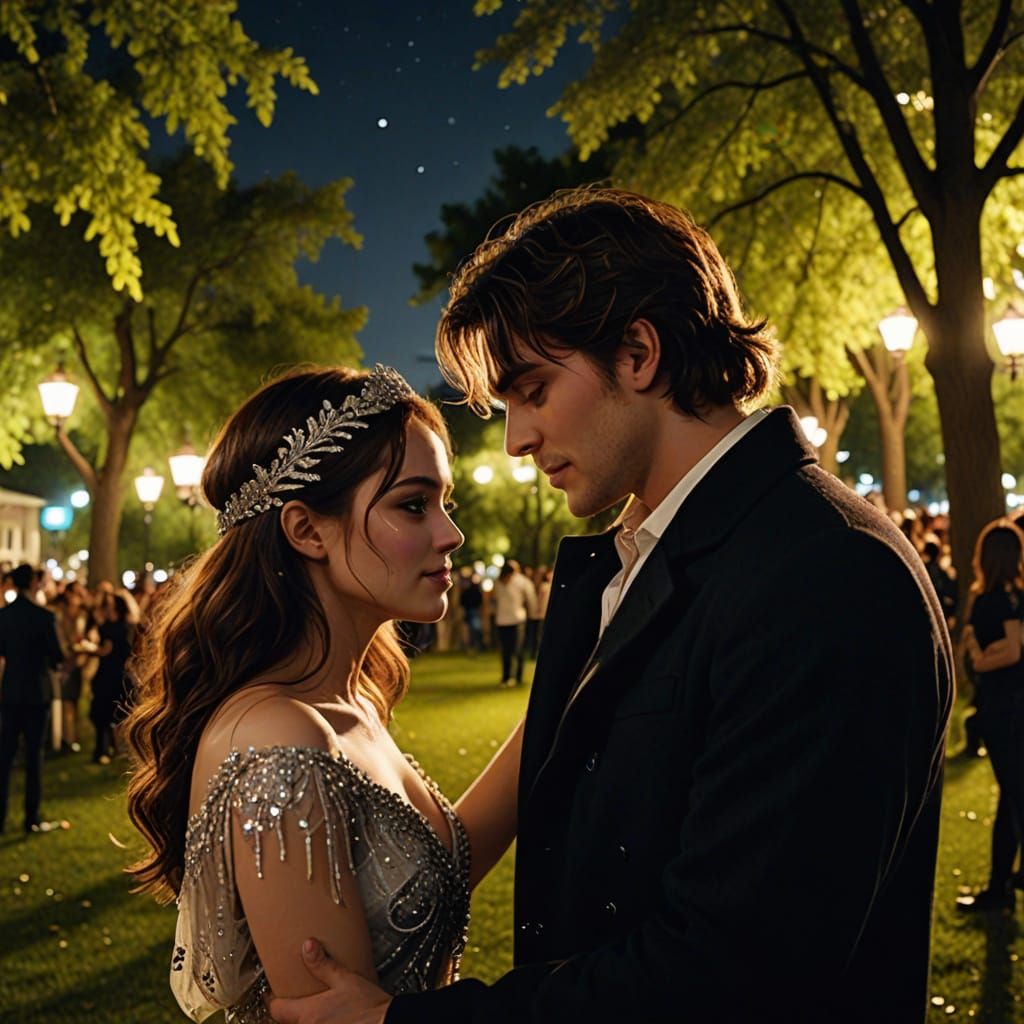 Say you, say me
Say it together 
Dream, people in park after dark, masquerade, crying out, together naturally, you, me