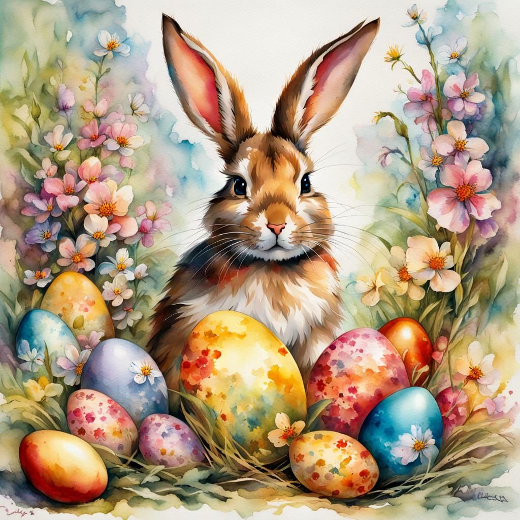 Easter bunny - AI Generated Artwork - NightCafe Creator