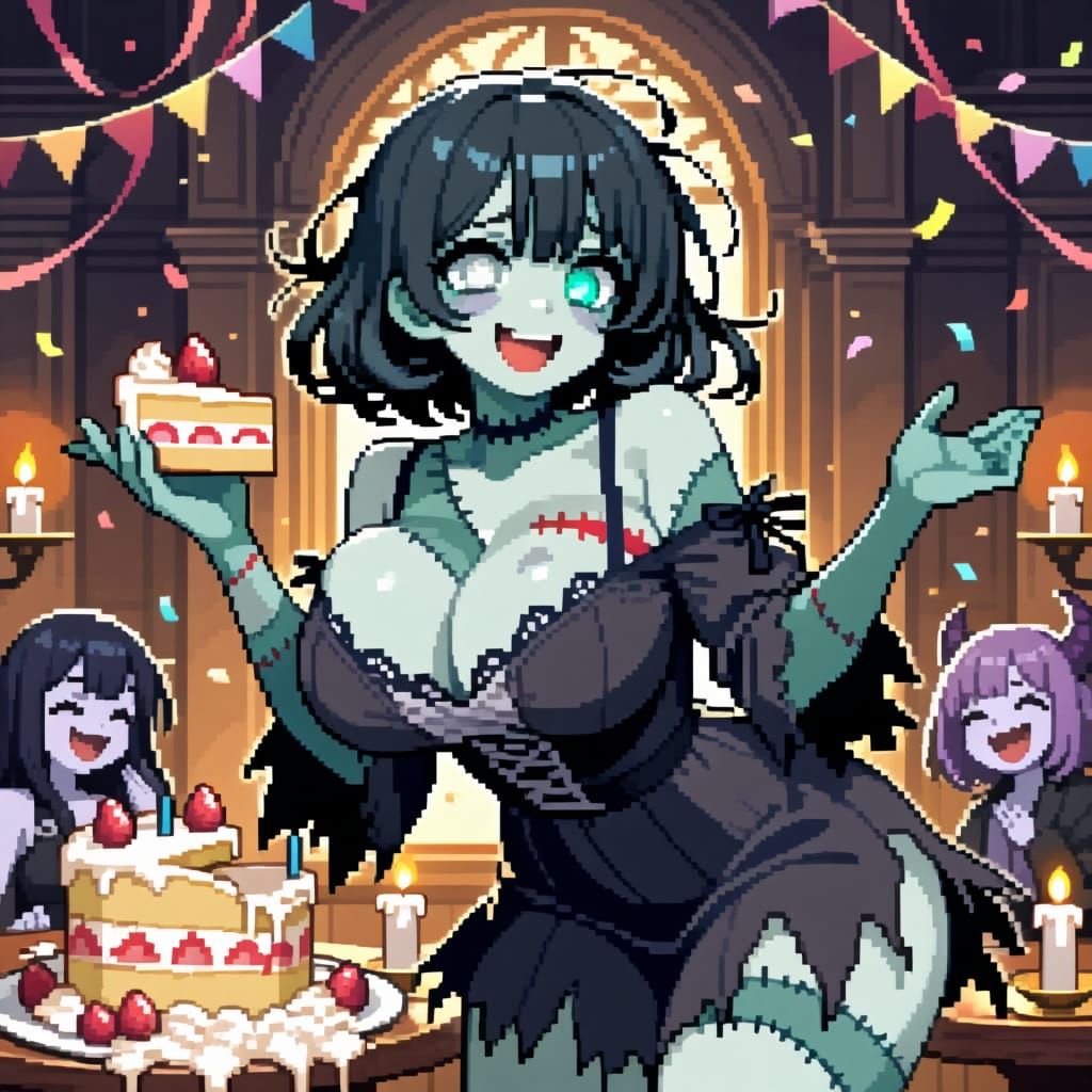 Morbi celebrating her birthday