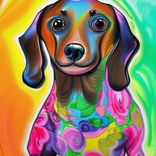 Cute French wiener dog - AI Generated Artwork - NightCafe Creator