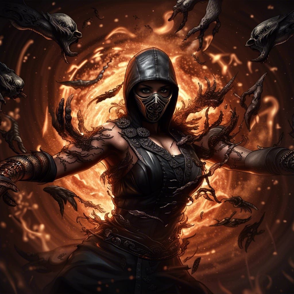 engulfed with evil spirit energy absorbed from all of the dead souls