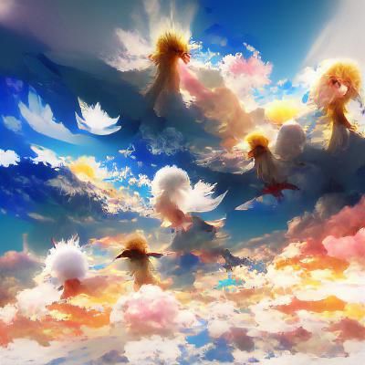 Angels in the sky