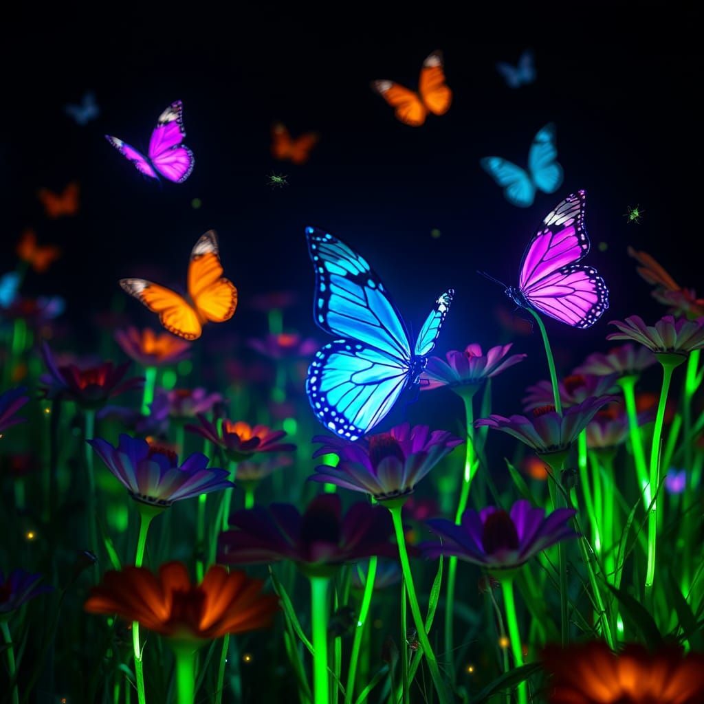 Fluorescent butterflies