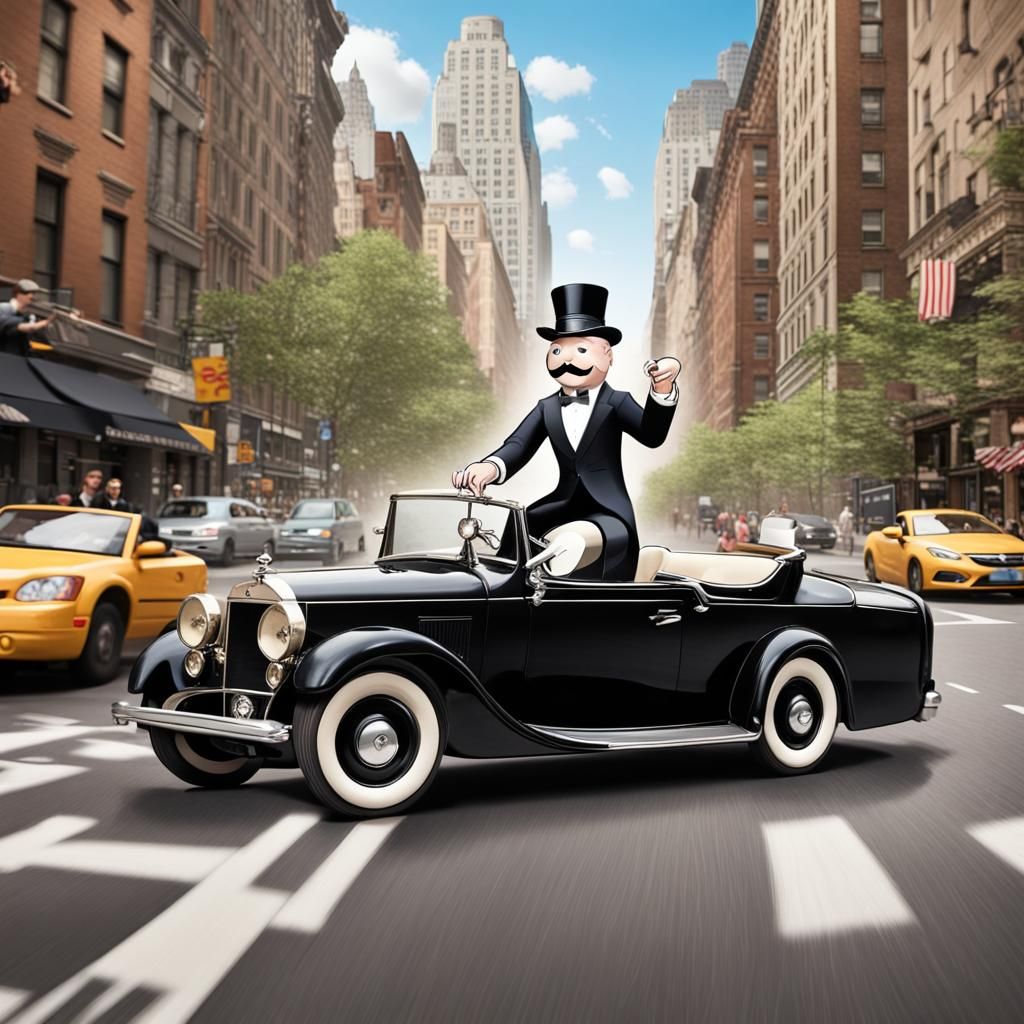 Monopoly man causing trouble on Atlantic Avenue, again AI Generated