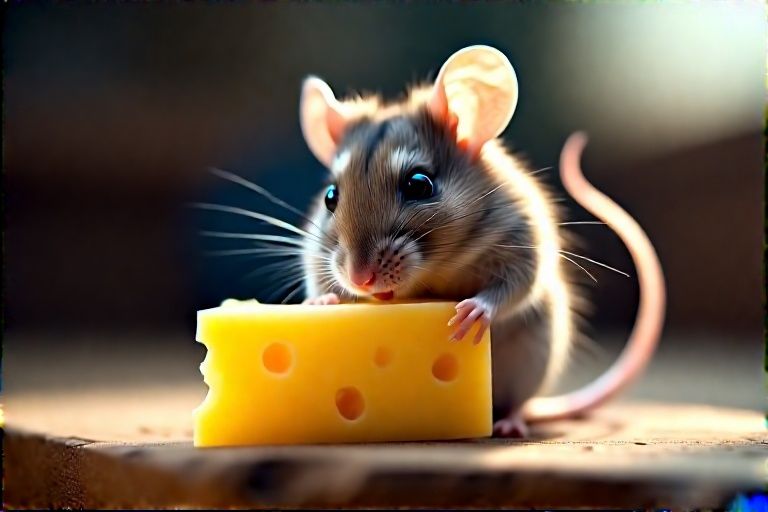 Shy Mouse with Cheese 3