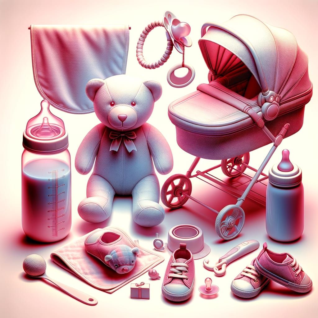 Whimsical Wonderland of Baby Treasures in Pastel Hues