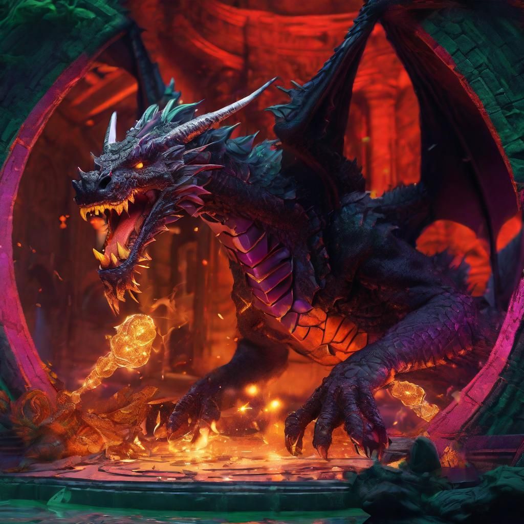 Powerful Black Dragon