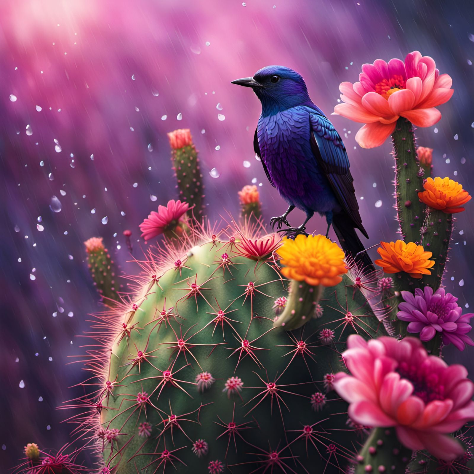 Desert Purple Martin - AI Generated Artwork - NightCafe Creator