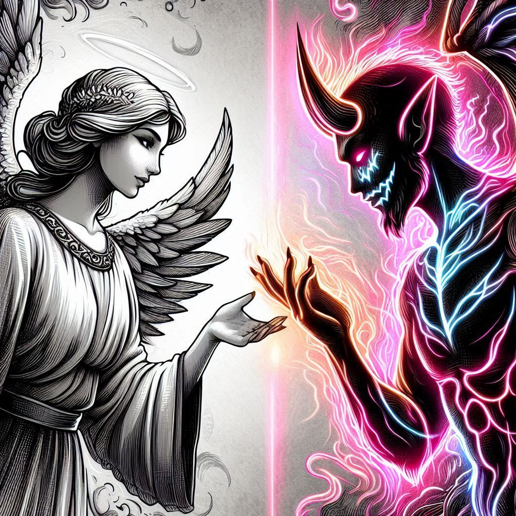 Truce? - Ink Wash Angel vs Neon Demon