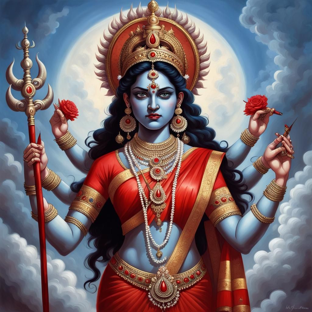 Hindu Goddess Maa Kali - AI Generated Artwork - NightCafe Creator