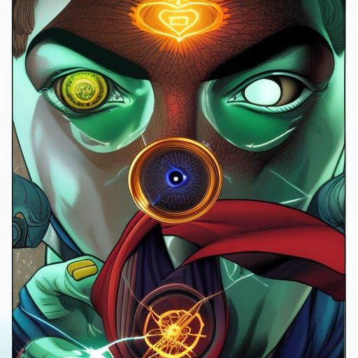Jacksepticeye as Doctor Strange messing with magic eyeballs