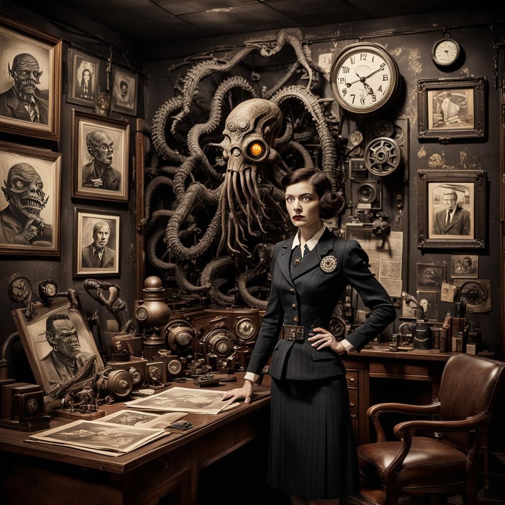 1930s female private investigator of the paranormal   by @NovemberFox