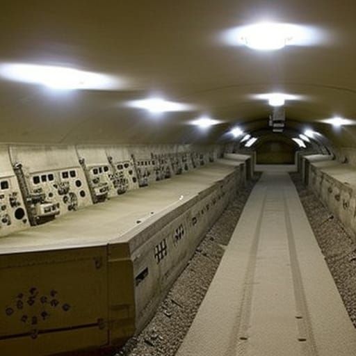 A populated underground nuclear bunker